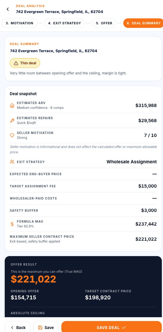 SCOUTRE deal snapshot and offer result