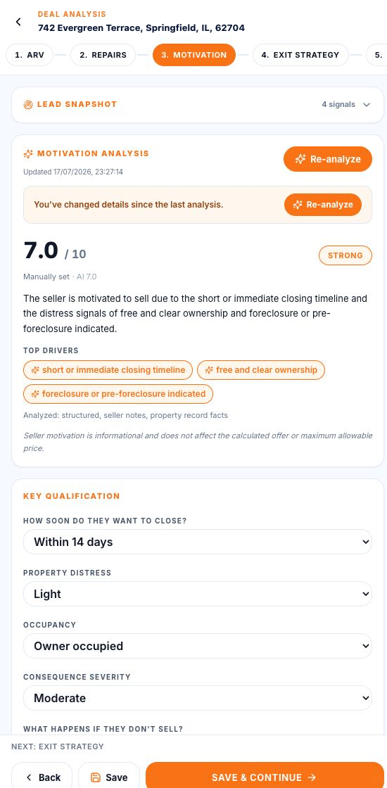 SCOUTRE Motivation Analysis score and signals