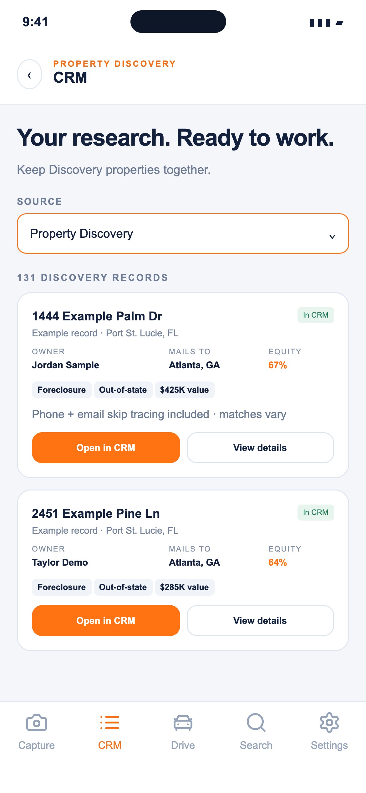 Import into CRM
